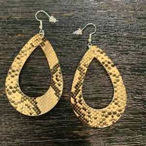 Faux Reptile Skin Earrings